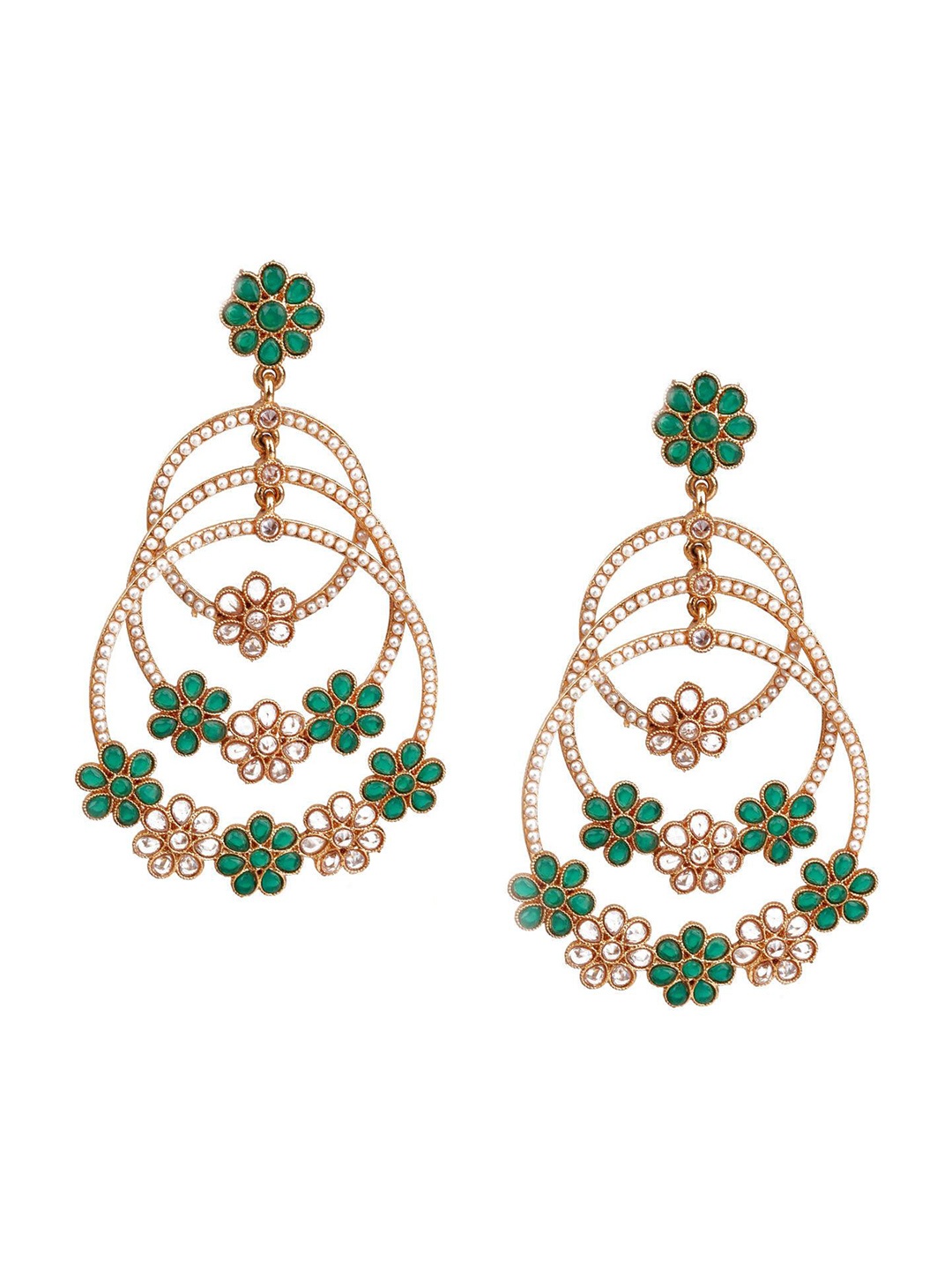 

ODETTE Gold-Plated Contemporary Drop Earrings