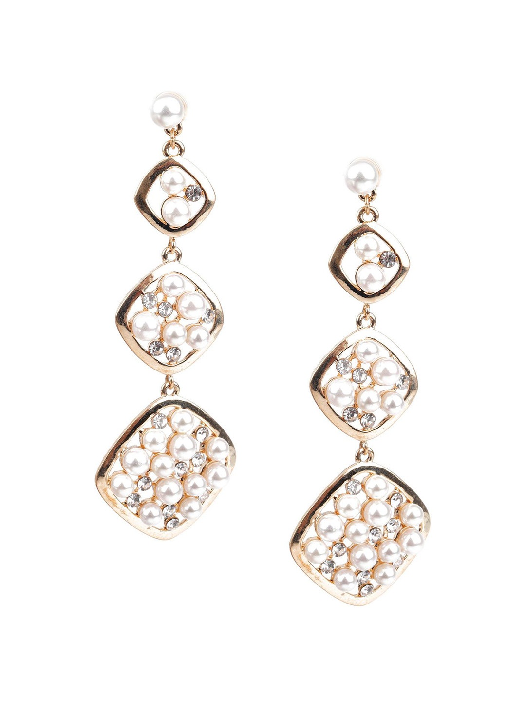 

ODETTE Gold Plated Contemporary Drop Earrings