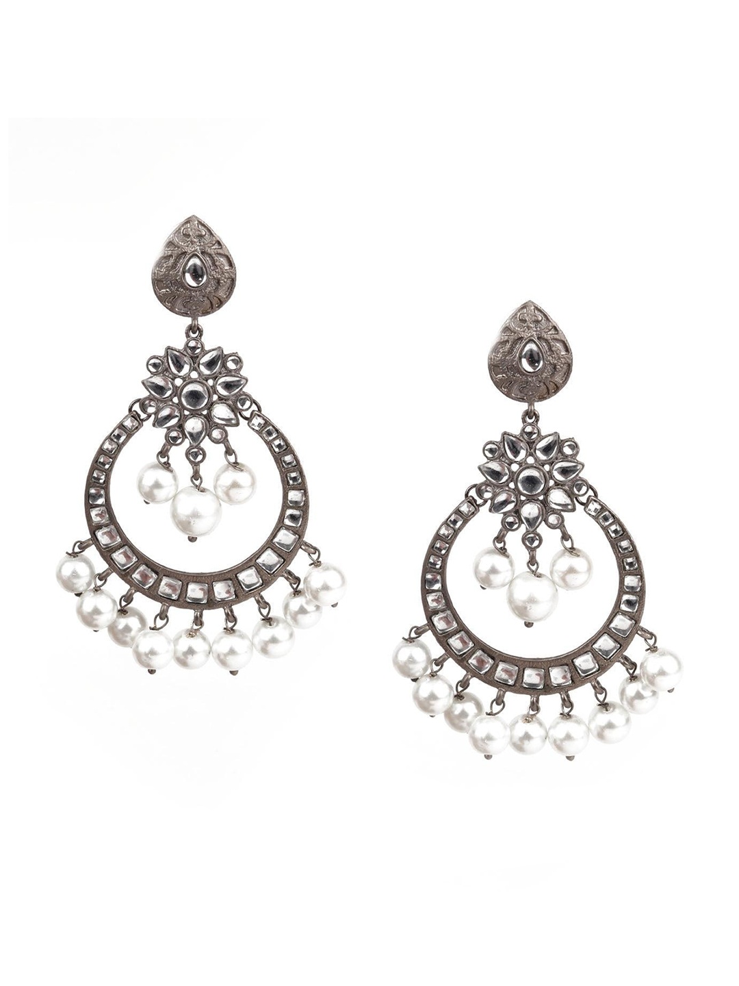 

ODETTE Silver-Plated Chandbalis