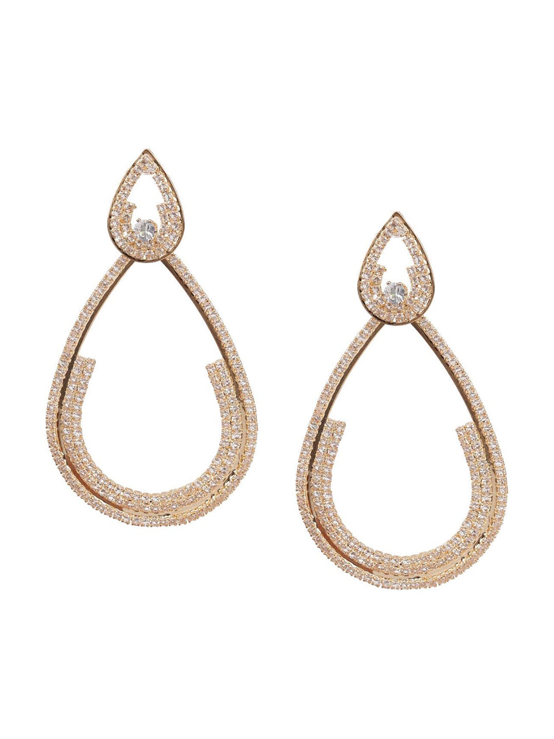 

ODETTE Gold-Plated Contemporary Drop Earrings