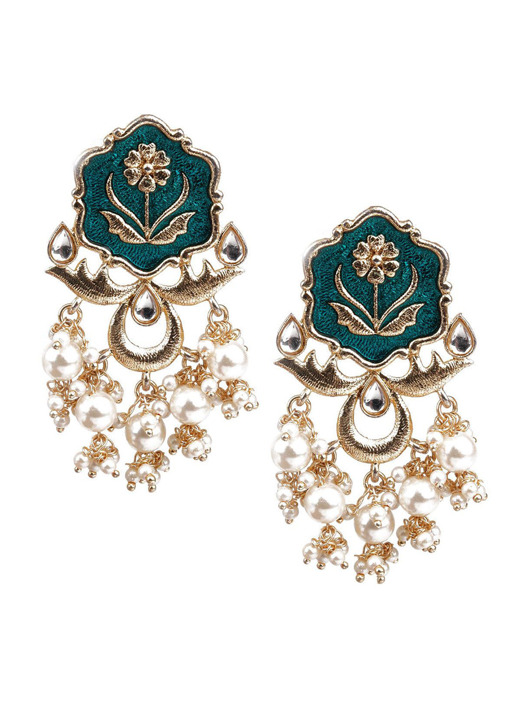 

ODETTE Gold-Plated Contemporary Drop Earrings