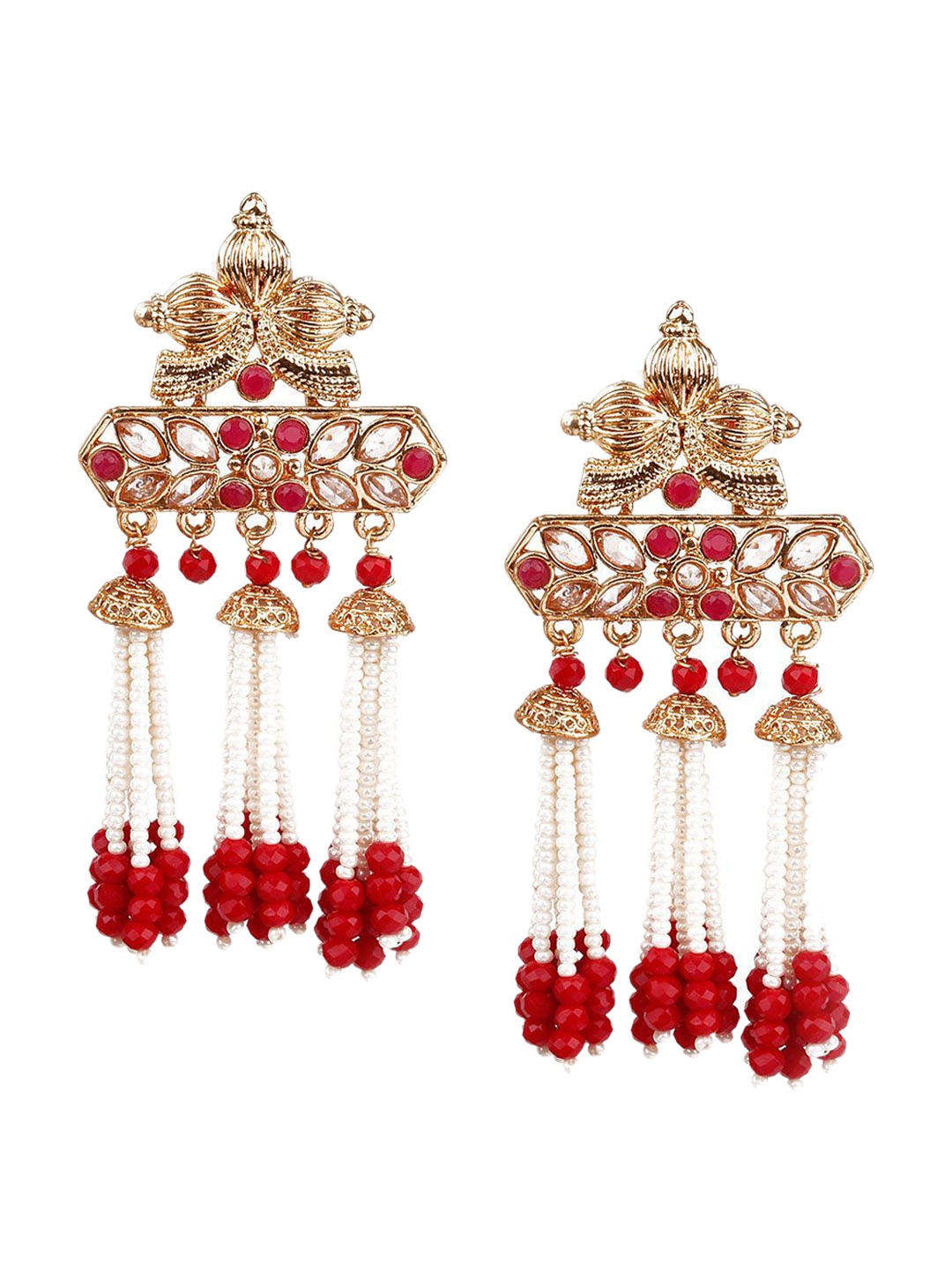 

ODETTE Gold-Plated Contemporary Drop Earrings