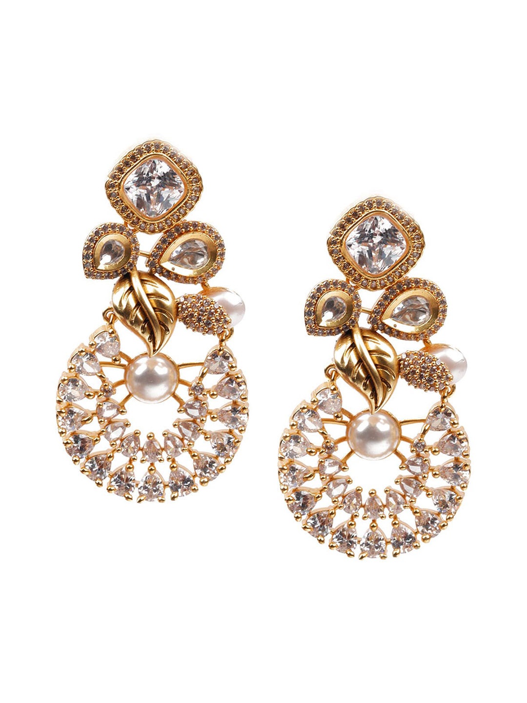 

ODETTE Gold-Plated Contemporary Drop Earrings