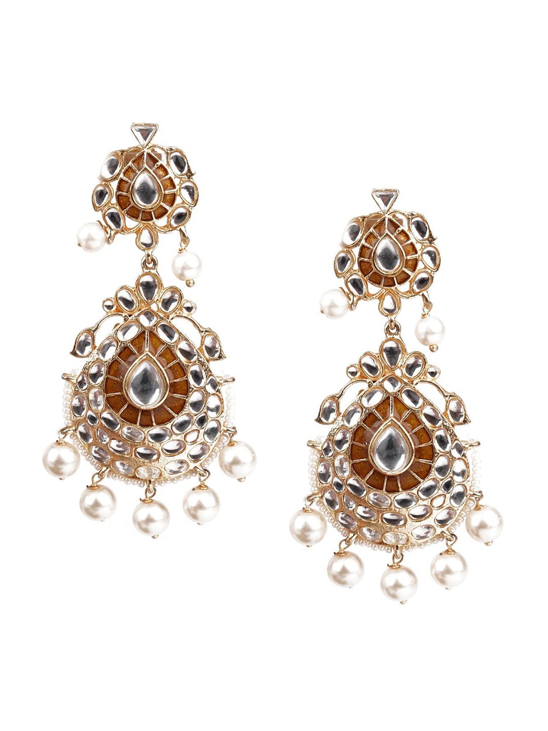 

ODETTE Gold-Plated Contemporary Drop Earrings
