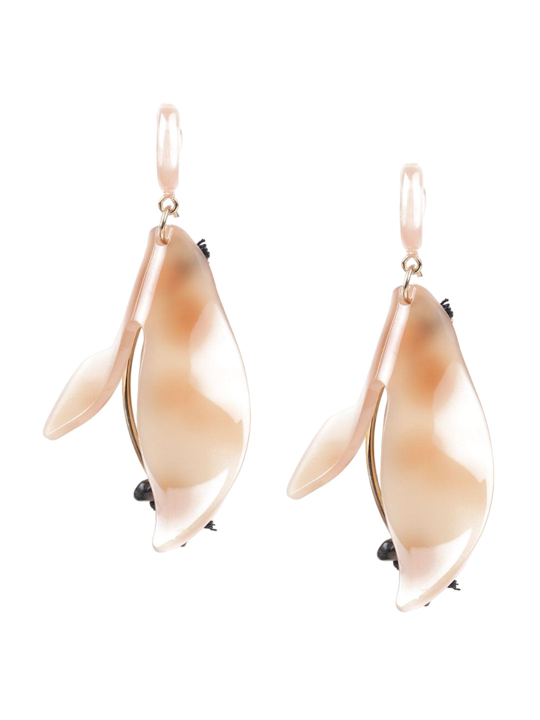 

ODETTE Contemporary Ear Cuff Earrings, Cream