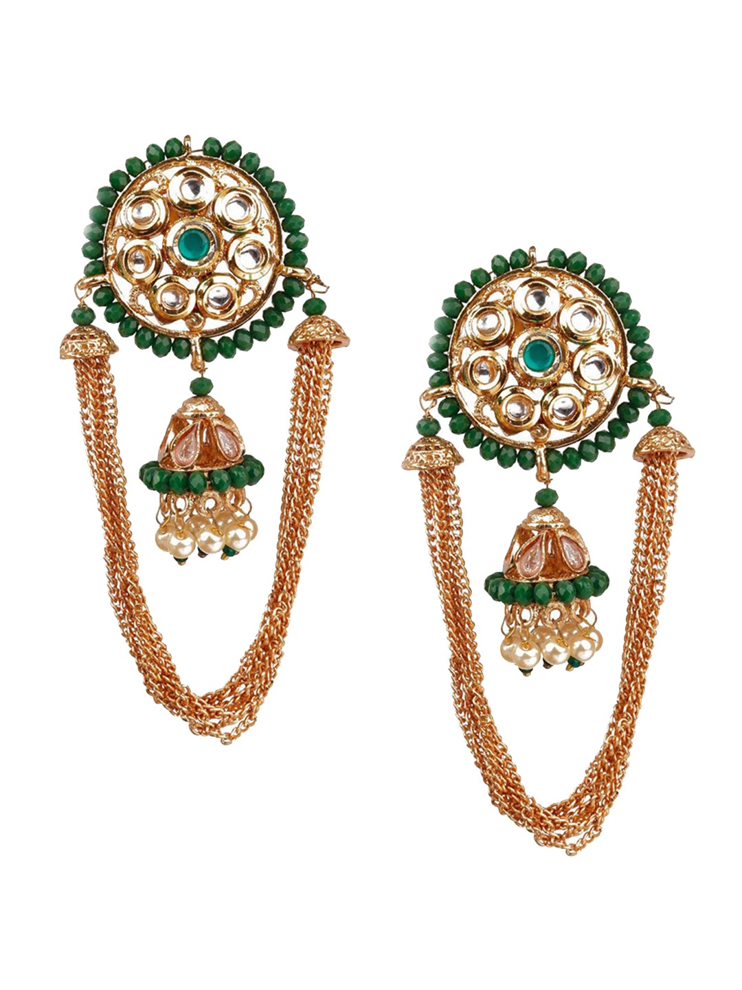 

ODETTE Gold-Plated Contemporary Jhumkas