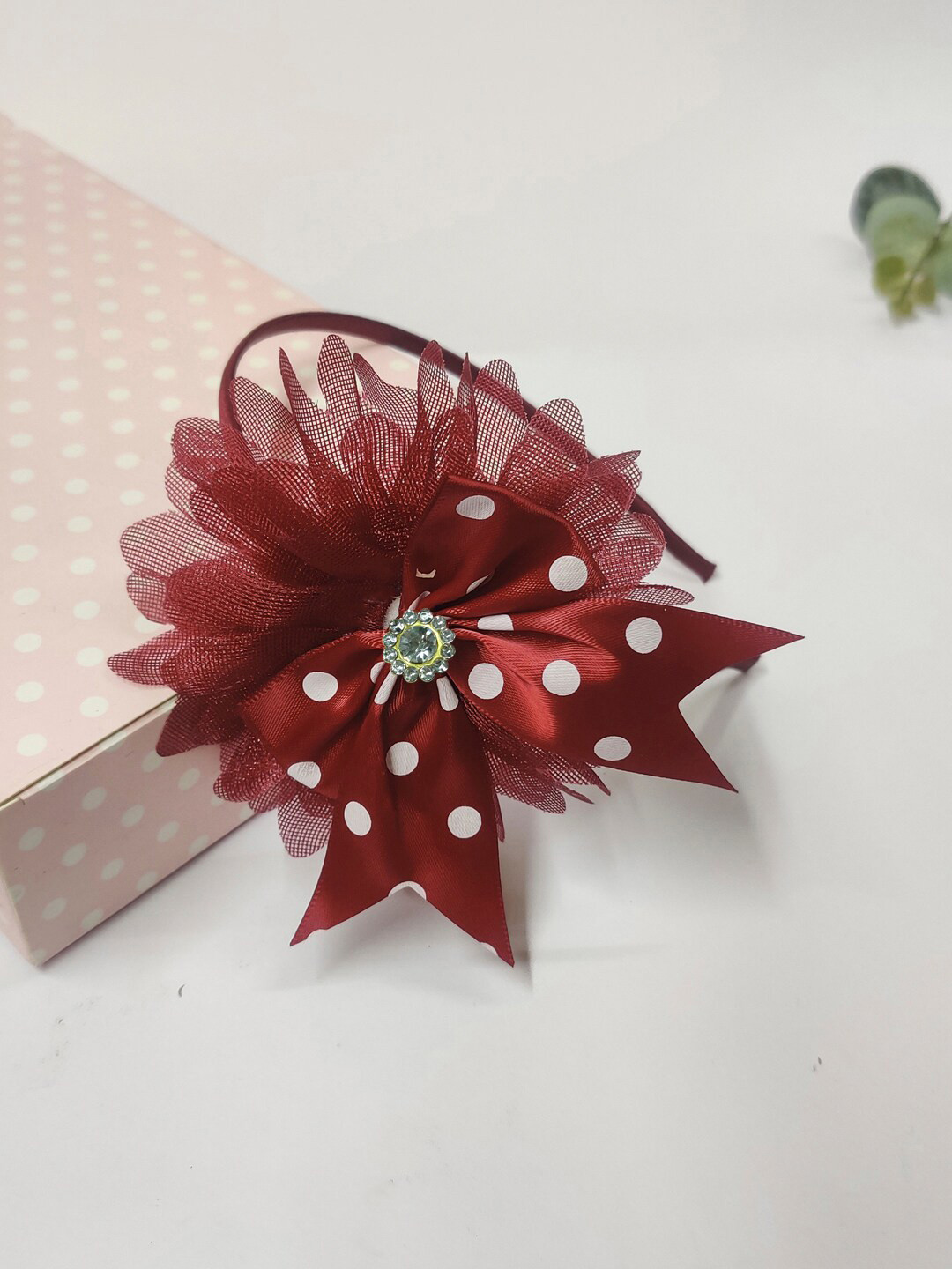 

The Magic Wand Girls Embellished Hairband, Maroon