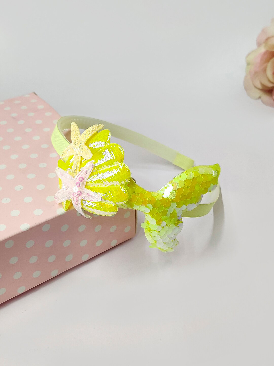 

The Magic Wand Girls Embellished Hairband, Yellow