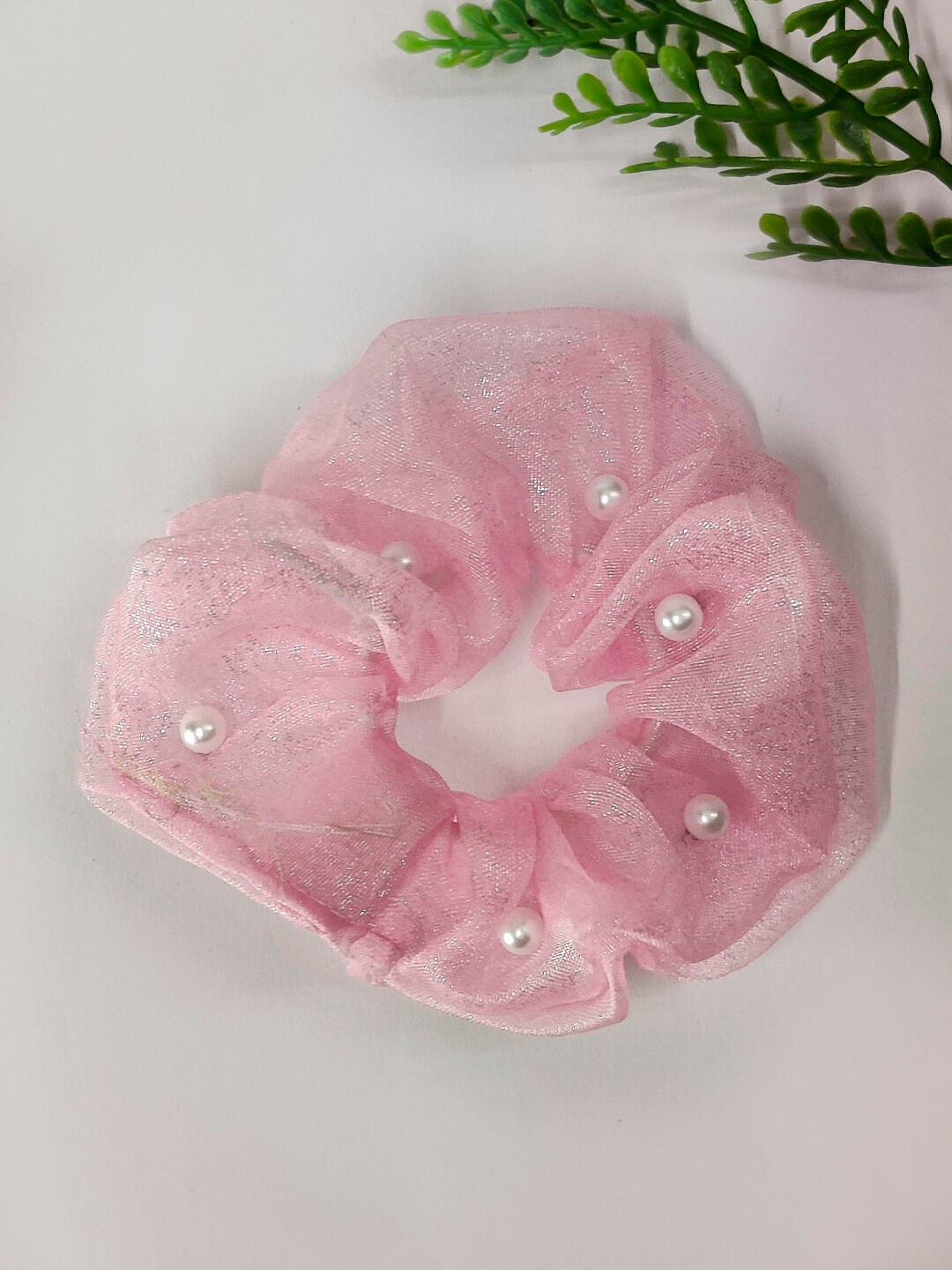 

The Magic Wand Girls Pink Beaded Ponytail Holders