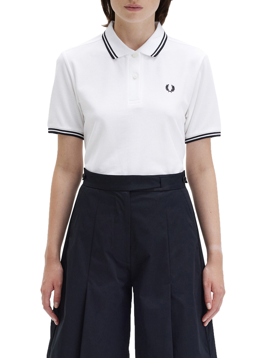 

Fred Perry Polo Collar Short Sleeves Cotton T-shirt, White