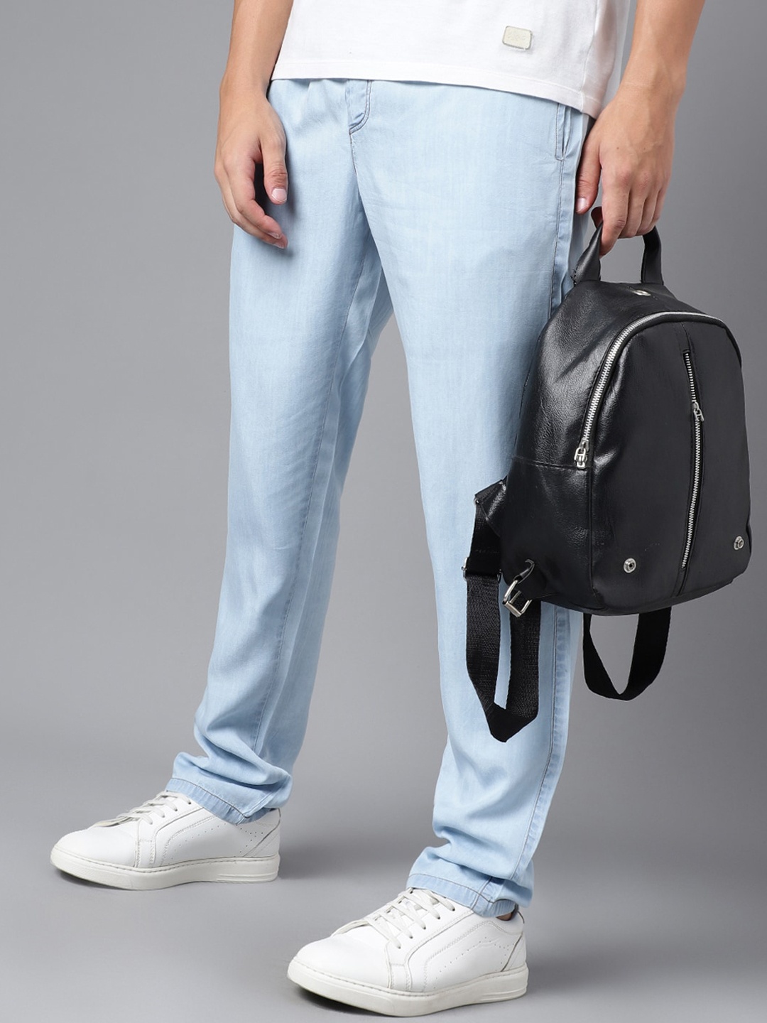 

Hancock Men Denim Pure Cotton Mid-Rise Jeans, Blue