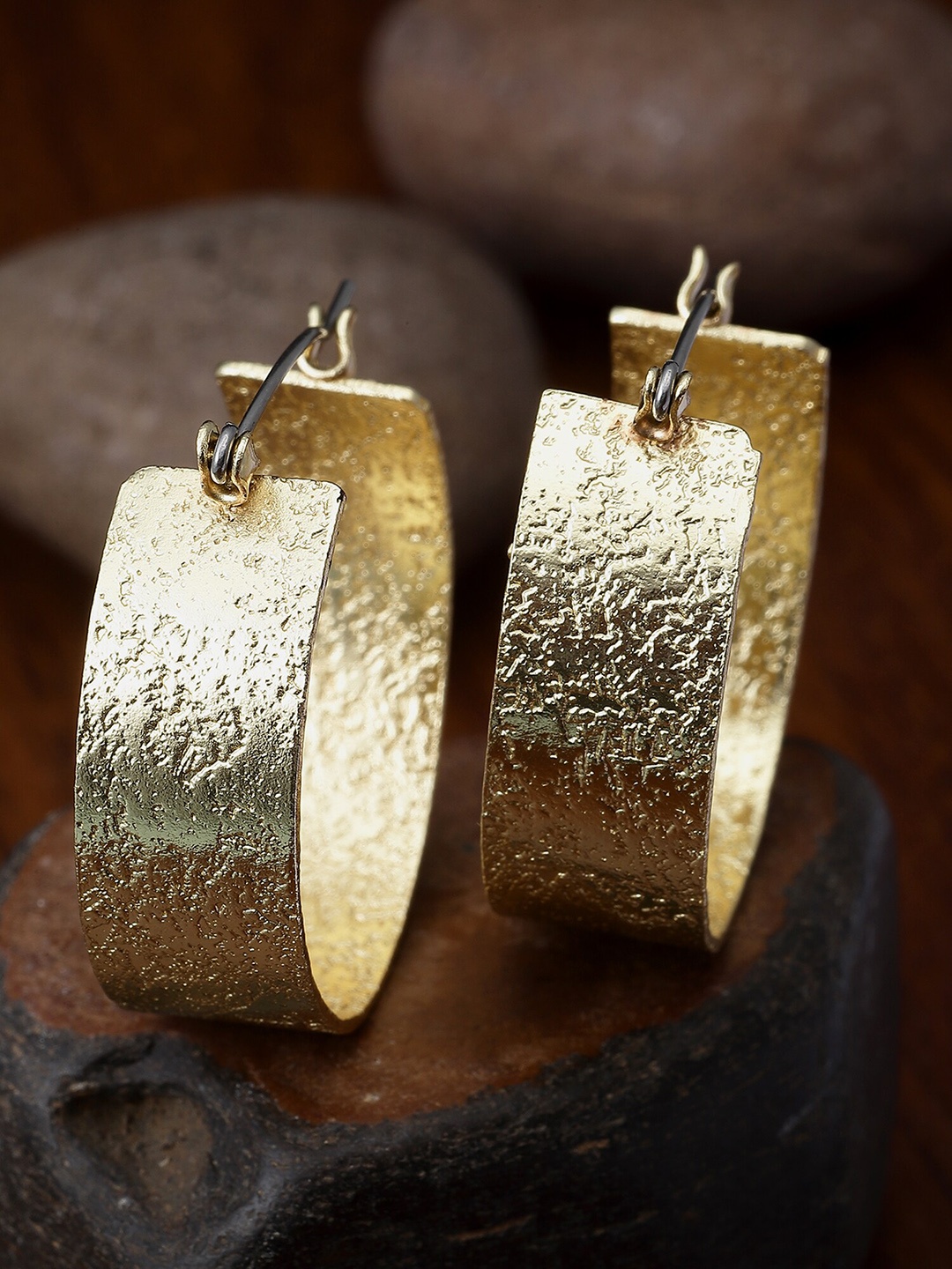 

Bohey by KARATCART Gold-Plated Contemporary Drop Earrings