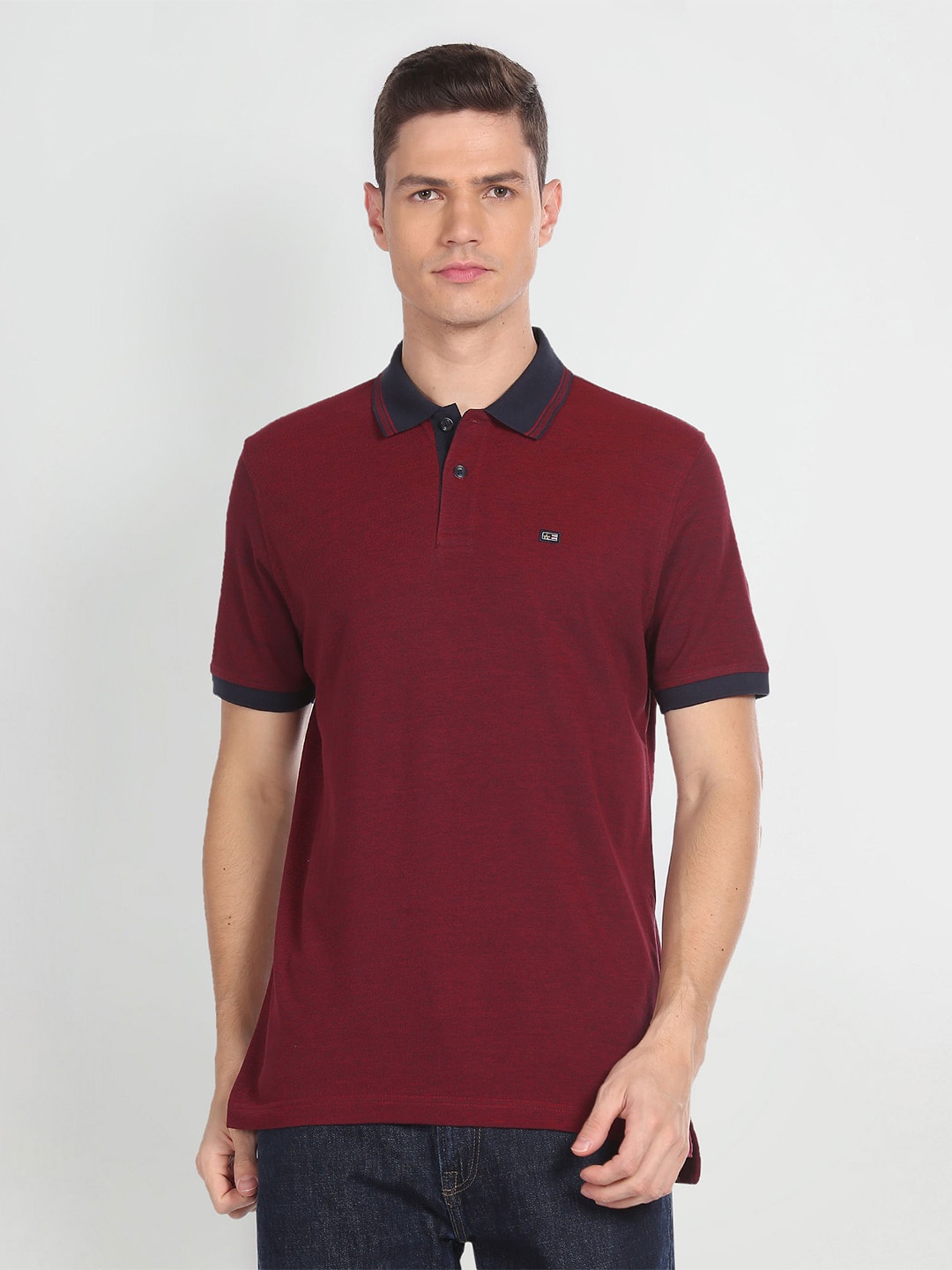 

Arrow Sport Polo Collar Pure Cotton Casual T-Shirt, Maroon