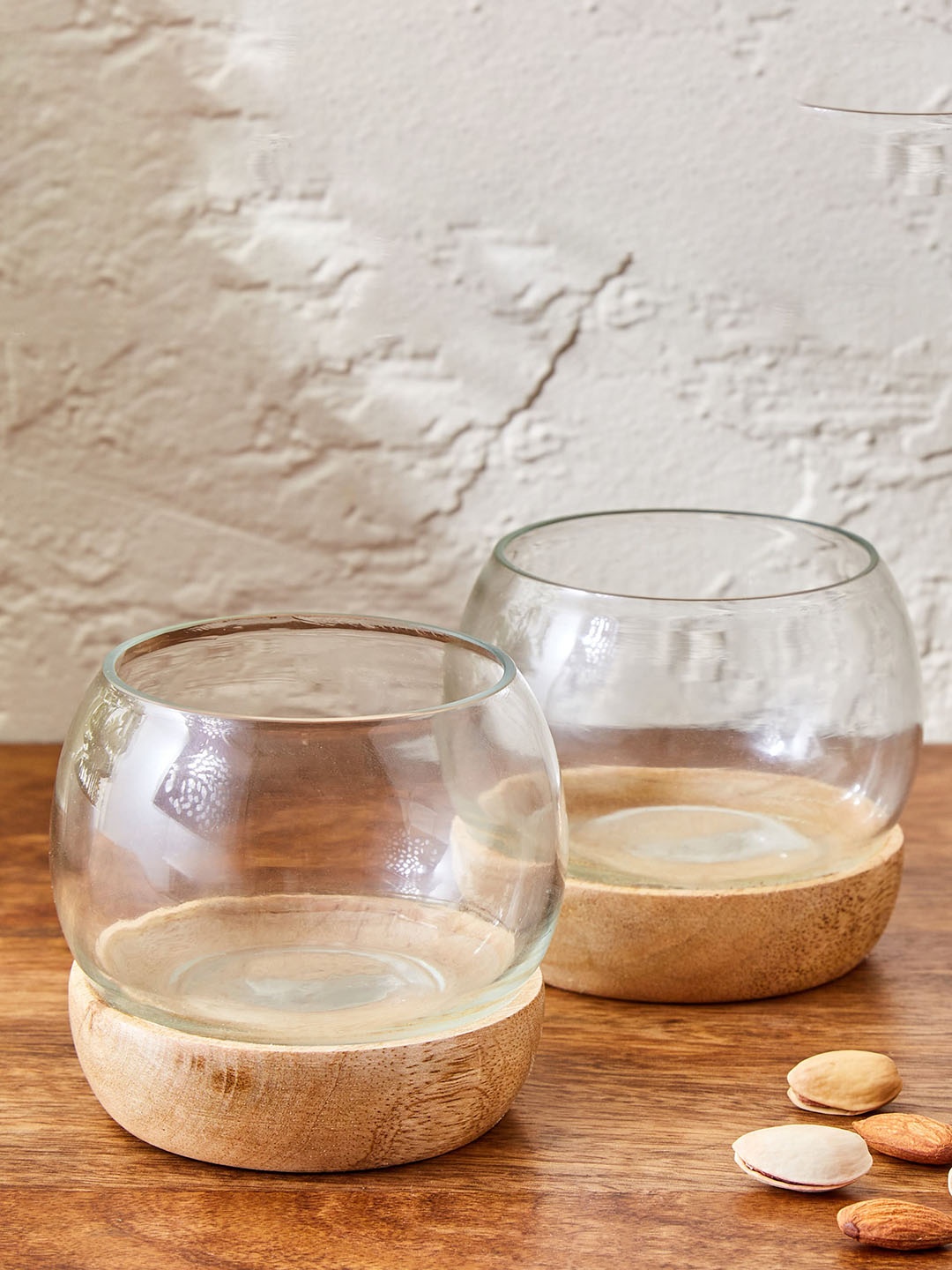 

Home Centre 2 Pieces Mirage Transparent Glass Serving Bowls