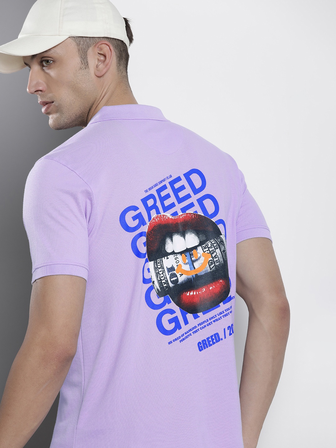 

The Indian Garage Co Graphic Printed Polo Collar T-shirt, Purple