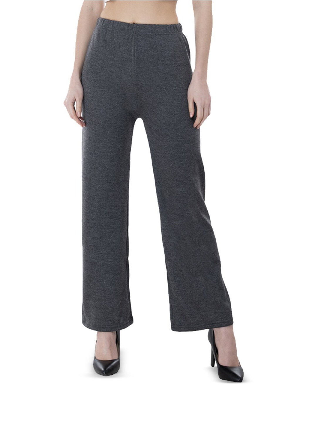

IndiWeaves Straight Leg Acrylic Palazzos, Grey