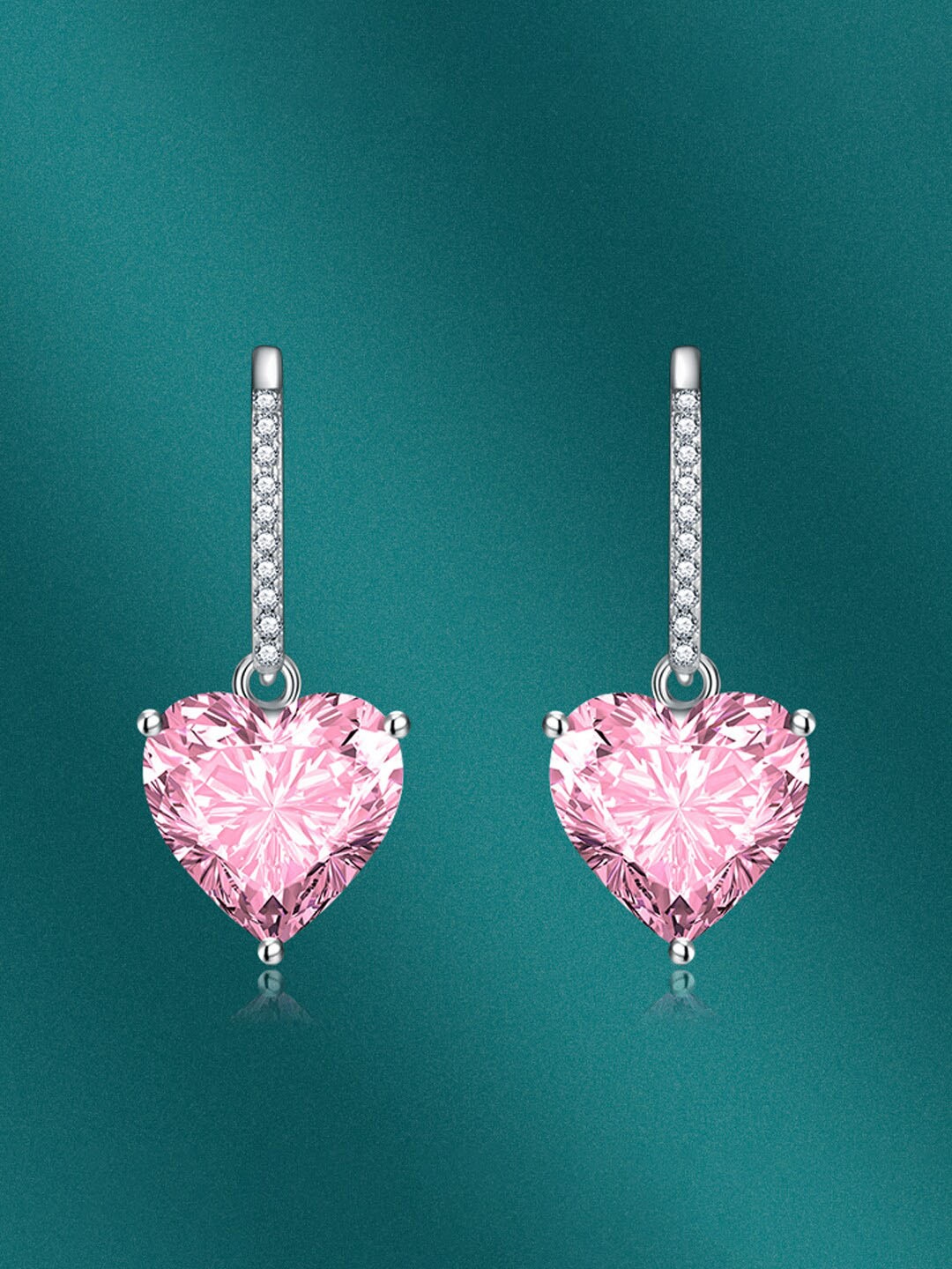 

Designs & You Silver Plated Drop Earrings, Pink