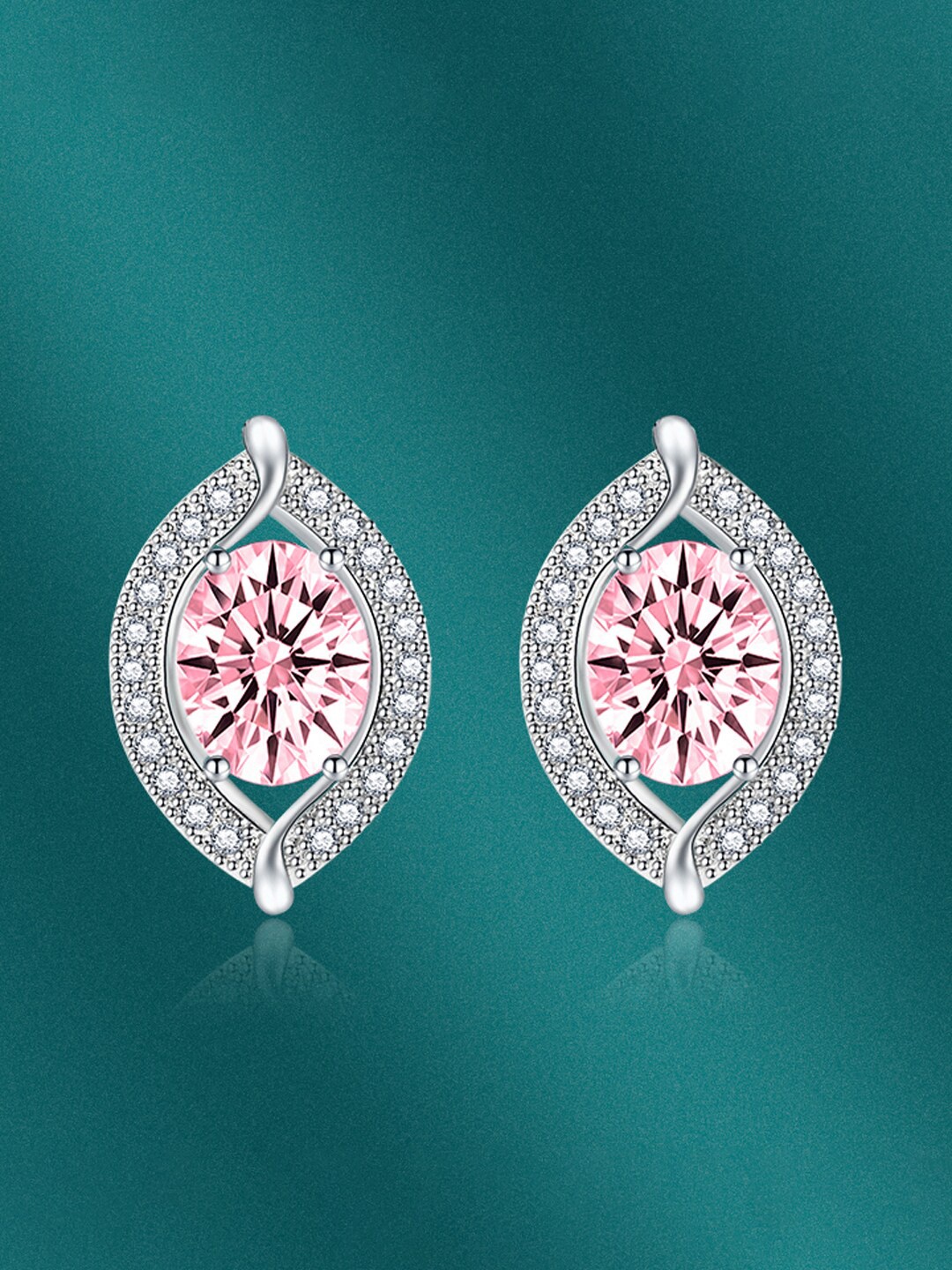 

Designs & You Silver-Plated Contemporary Studs Earrings