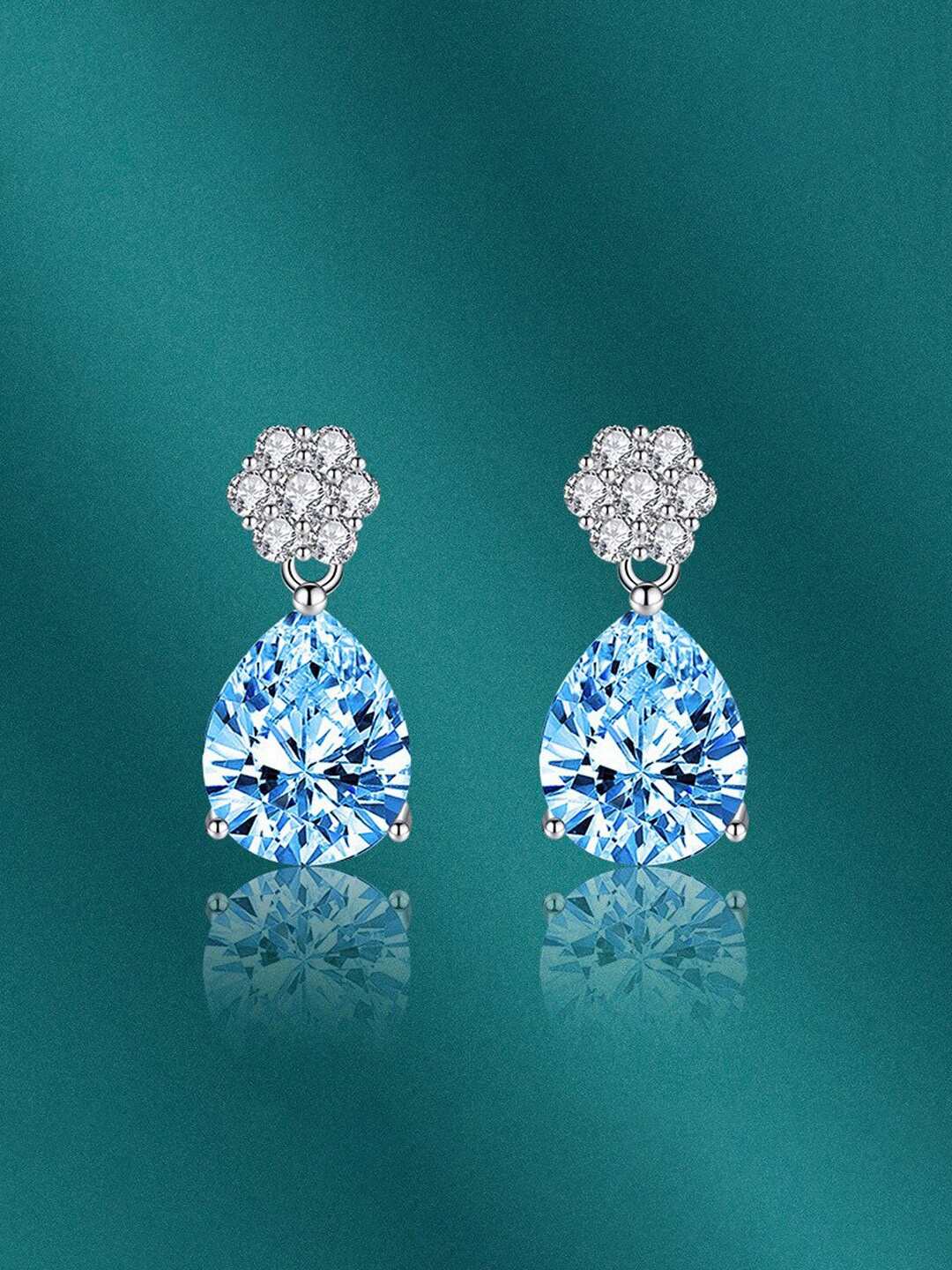 

Designs & You Silver-Plated Contemporary Drop Earrings, Blue