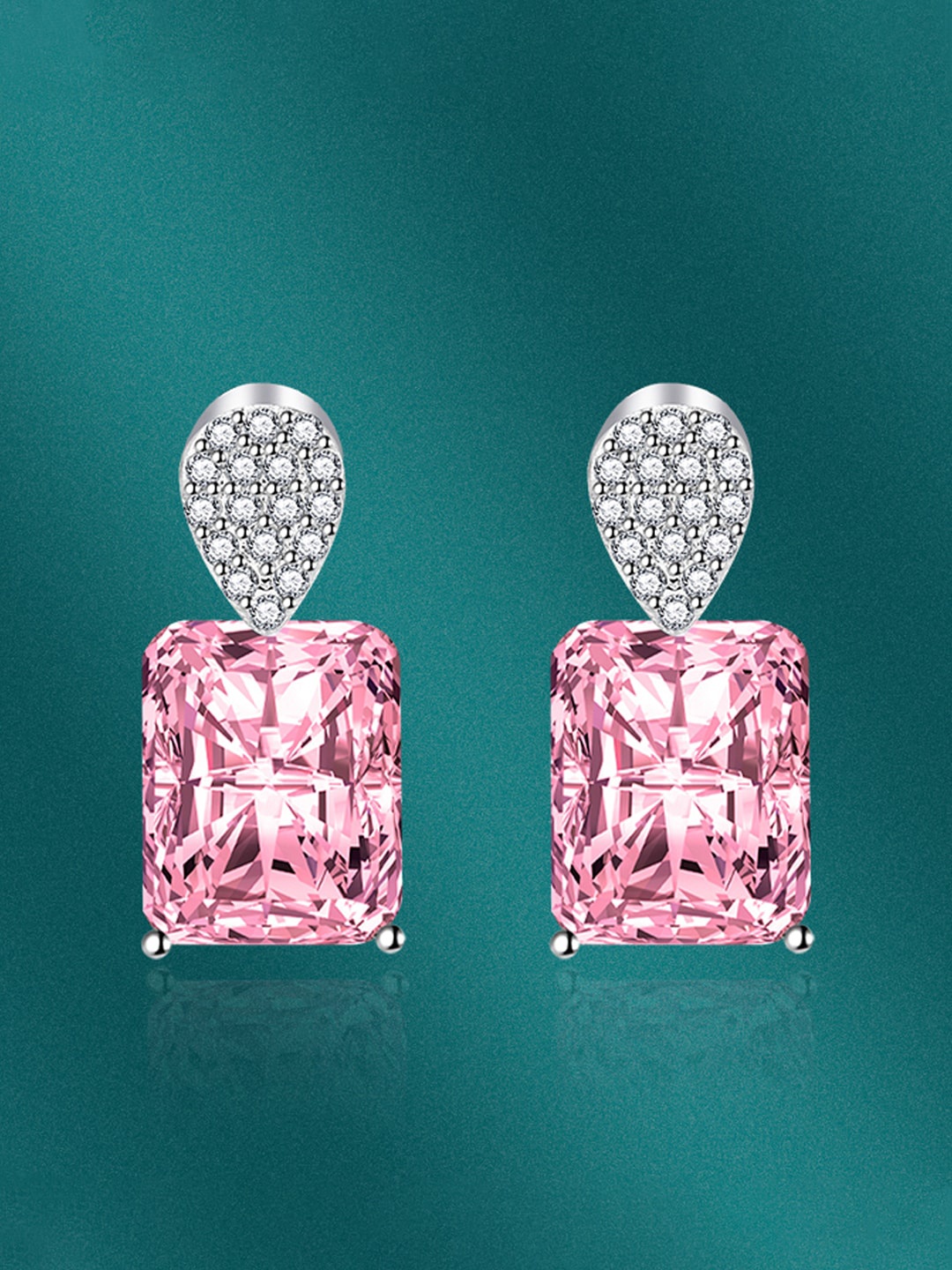 

Designs & You Silver Plated Geometric Drop Earrings