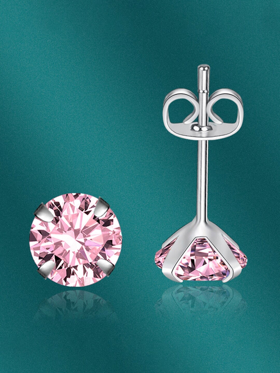 

Designs & You Silver-Plated Contemporary Studs Earrings