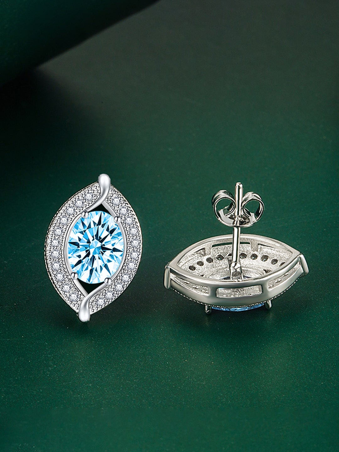 

Designs & You Silver-Plated Cubic Zirconia Studded Contemporary Studs
