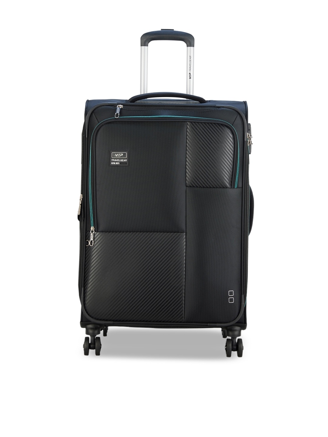 

VIP Textured Hard Sided Medium Trolley Bag, Black