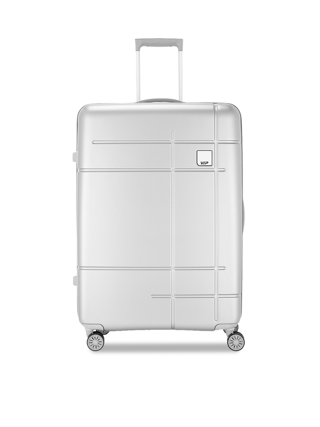 

VIP Textured Hard-Sided Large Trolley Suitcase, Silver