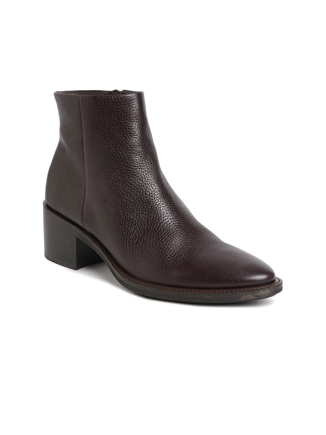 

ECCO Women Shape 35 Sartorelle Mocha Leather Regular Ankle Boots, Coffee brown