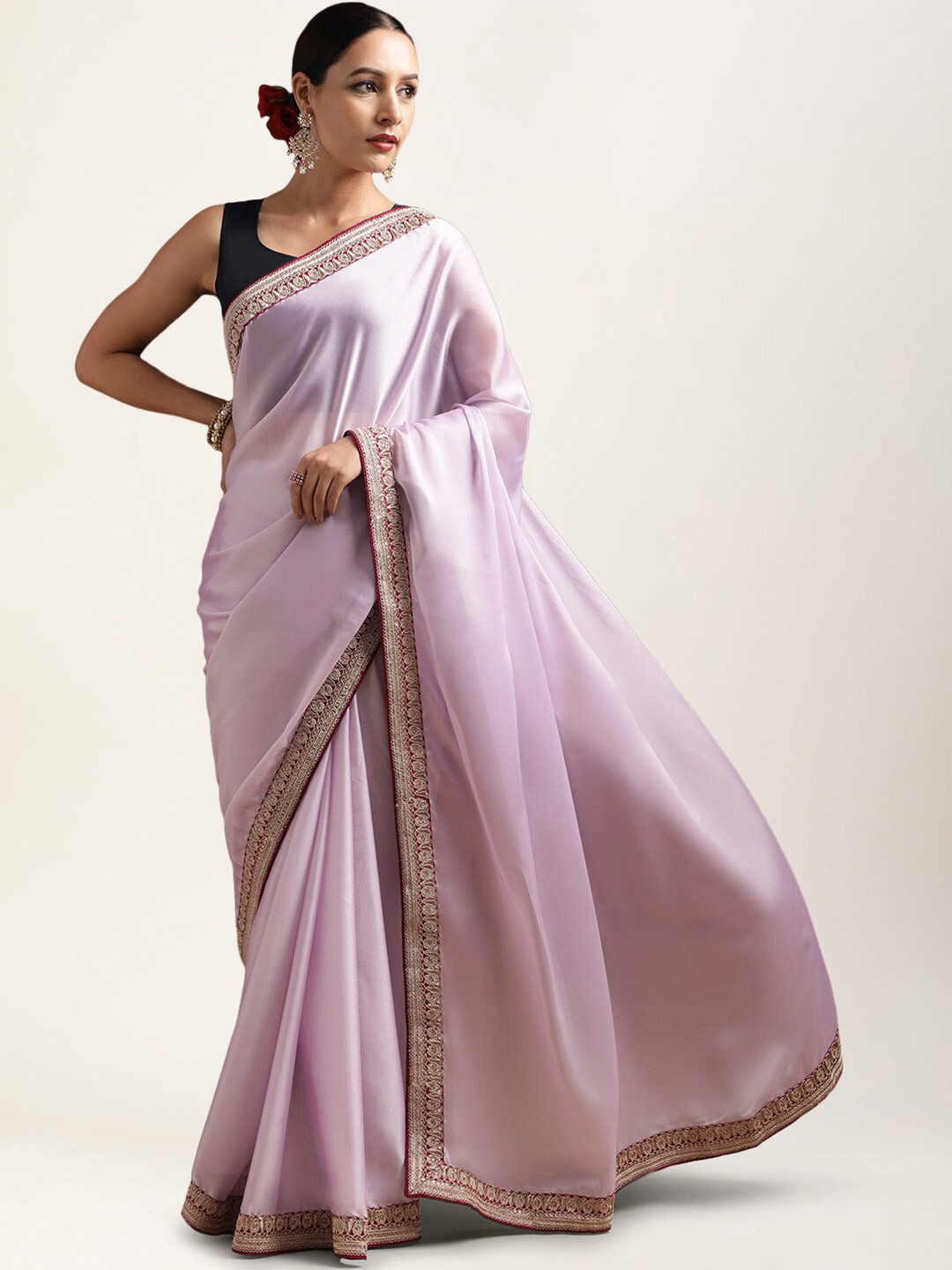 

kasee Embroidered Pure Silk Saree, Pink