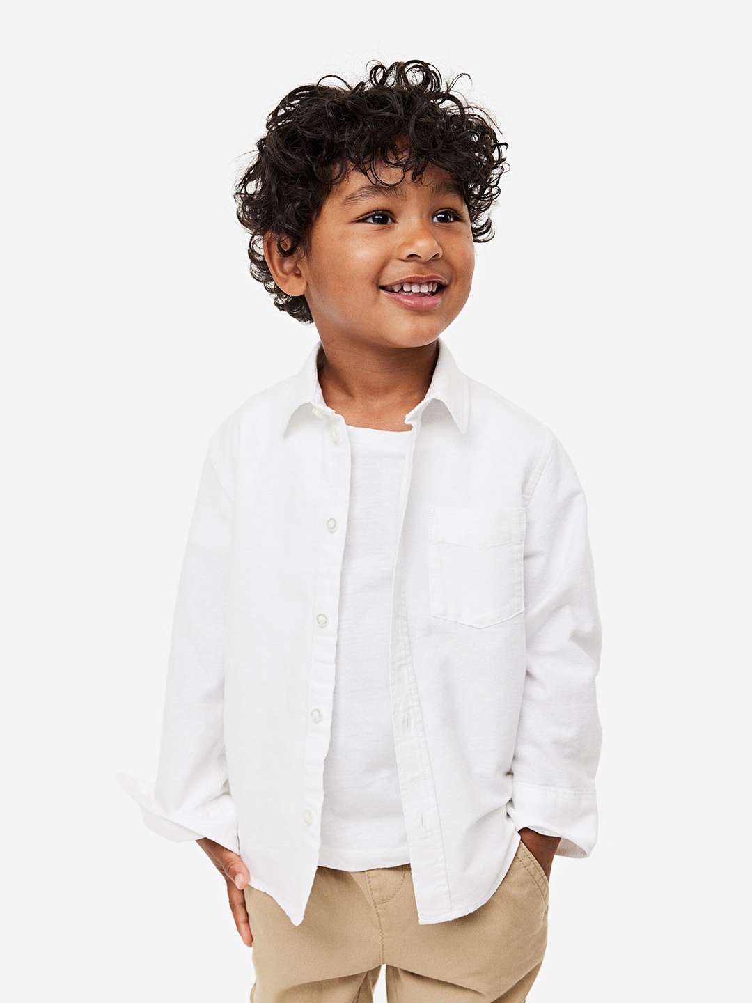 

H&M Boys Cotton Shirt, White