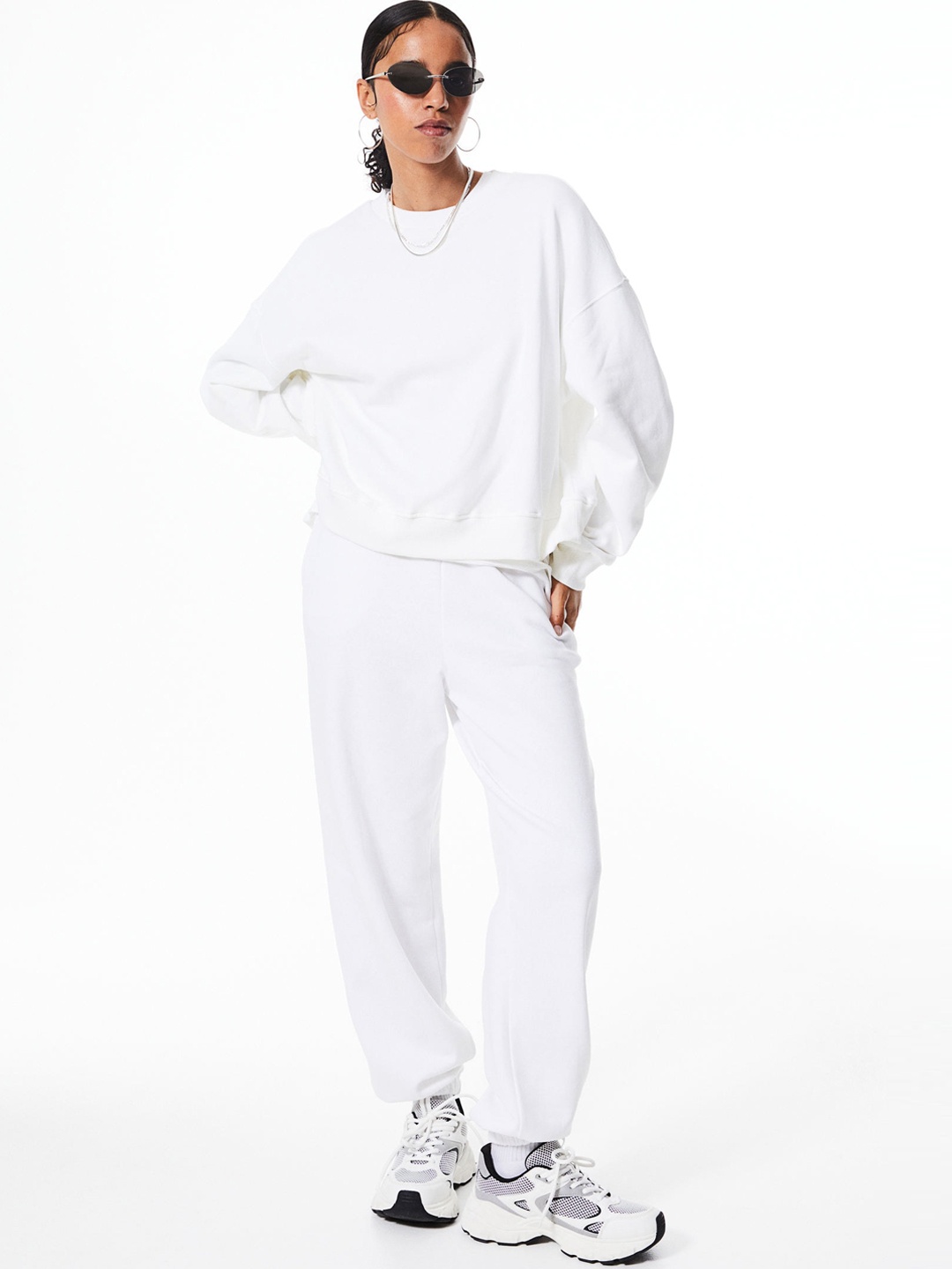 

H&M Women Joggers, White