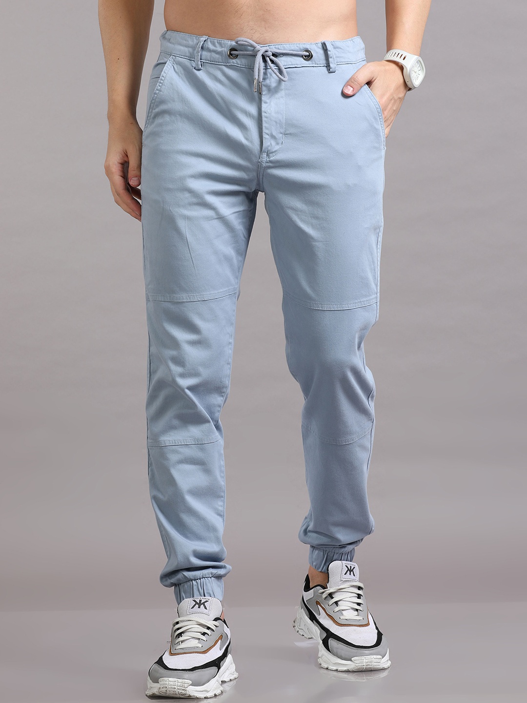 

Reslag Men Mid Rise Cotton Joggers, Blue