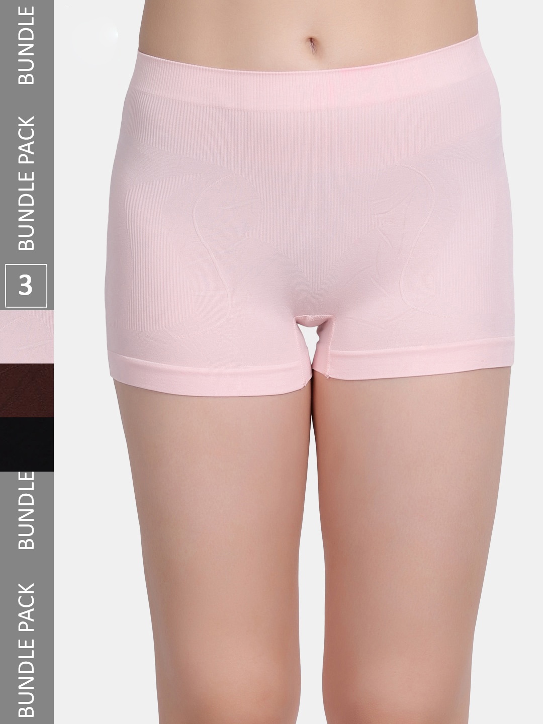 

Amour Secret Pack of 3 Leak-Proof Boyshorts Briefs, Pink