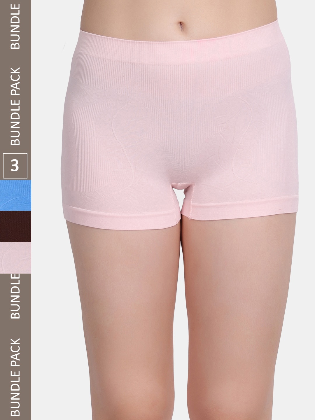 Amour Secret Pack Of 3 Leak-Proof Boy Shorts Briefs, Pink