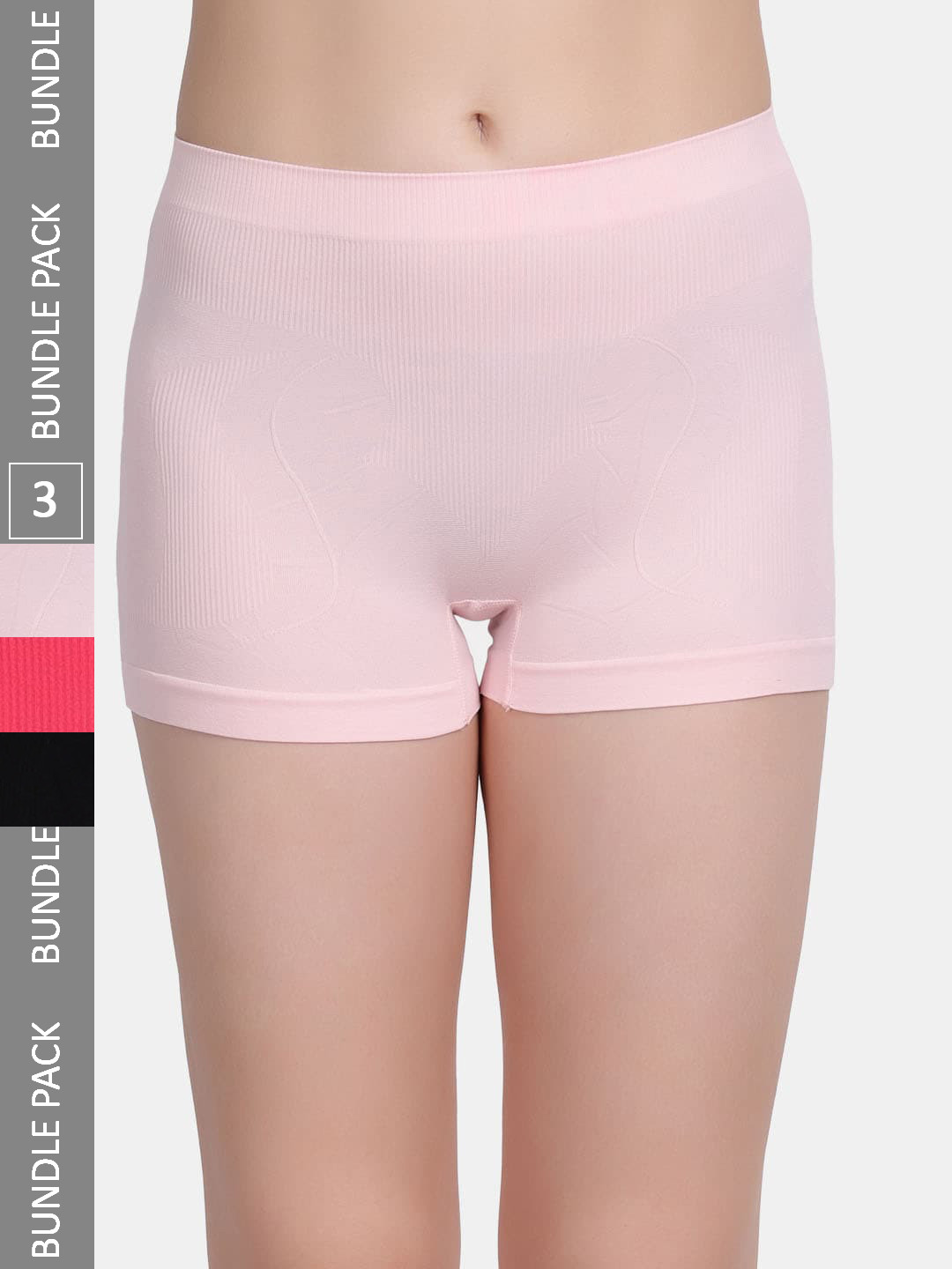 

Amour Secret Pack Of 3 Leak-Proof Boy Shorts Briefs, Pink
