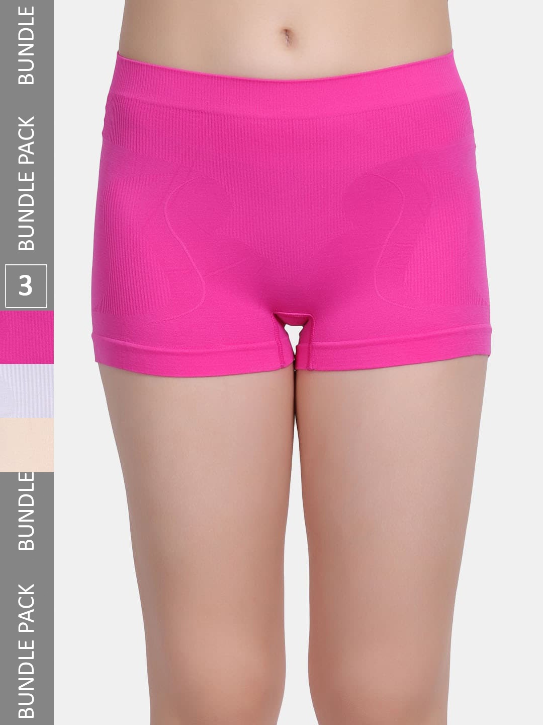 

Amour Secret Pack Of 3 Leak-Proof Boy Shorts Briefs, Pink