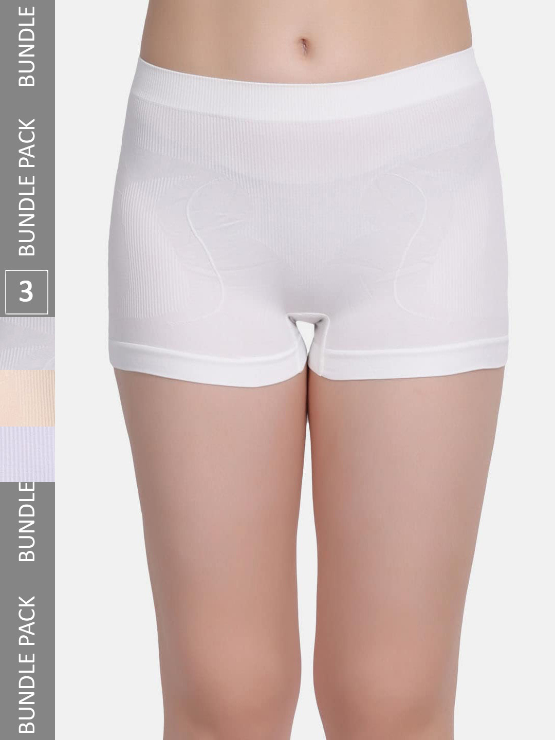 

Amour Secret Pack Of 3 Leak-Proof Boy Shorts Briefs, White