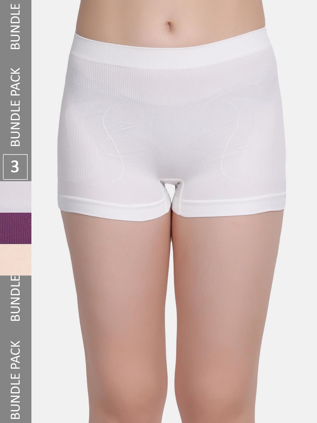 

Amour Secret Pack Of 3 Leak-Proof Boy Shorts Briefs, White