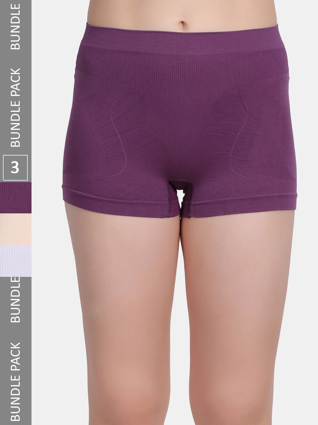 

Amour Secret Pack Of 3 Leak-Proof Boy Shorts Briefs, Purple