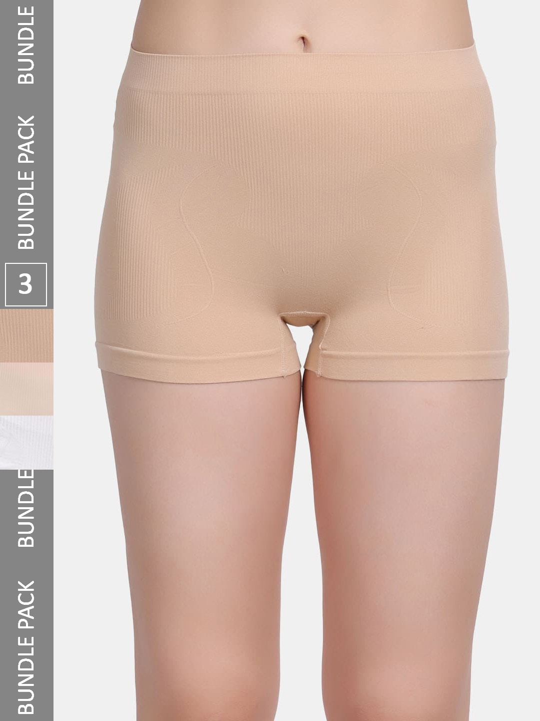 

Amour Secret Pack Of 3 Leak-Proof Boy Shorts Briefs, Beige