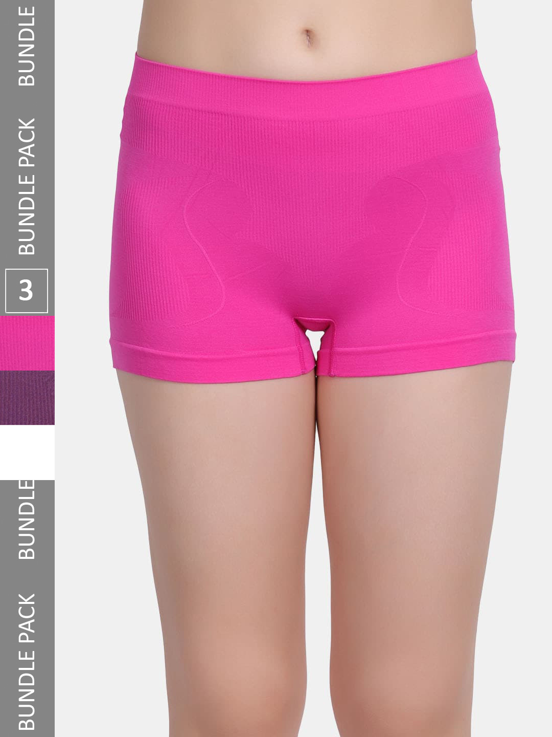 

Amour Secret Pack Of 3 Leak-Proof Boy Shorts Briefs, Pink
