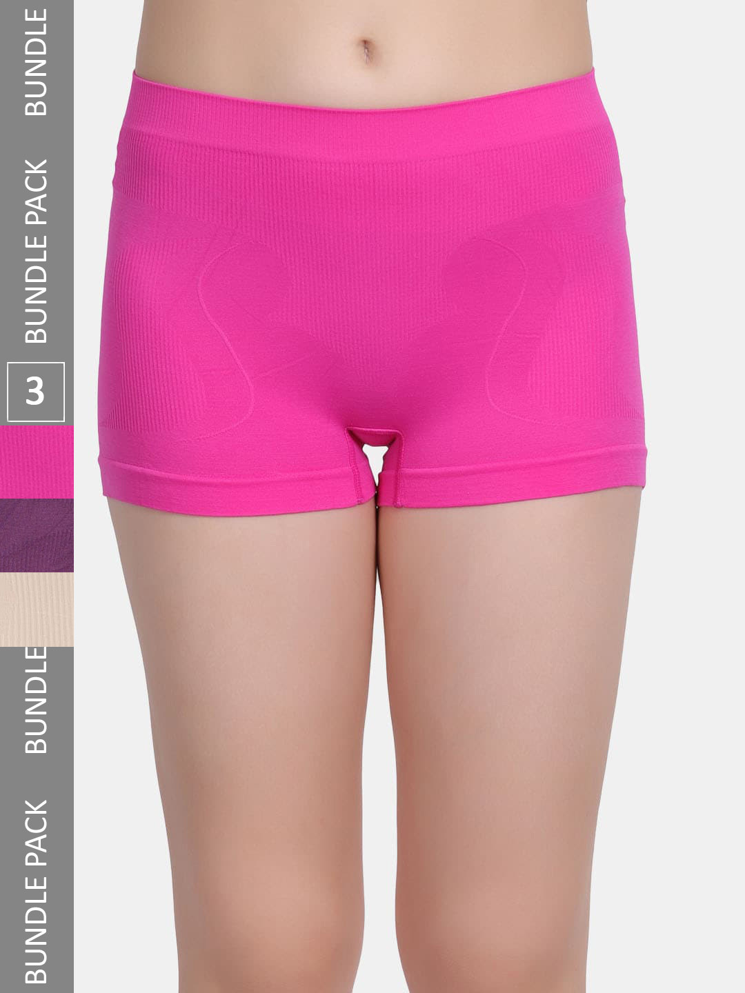 

Amour Secret Pack Of 3 Leak-Proof Boy Shorts Briefs, Purple