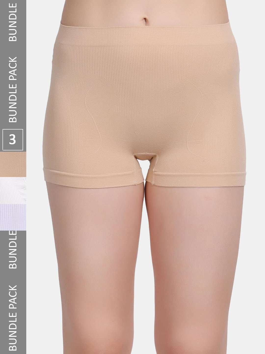 

Amour Secret Women Pack Of 3 Boy Short Briefs, Beige