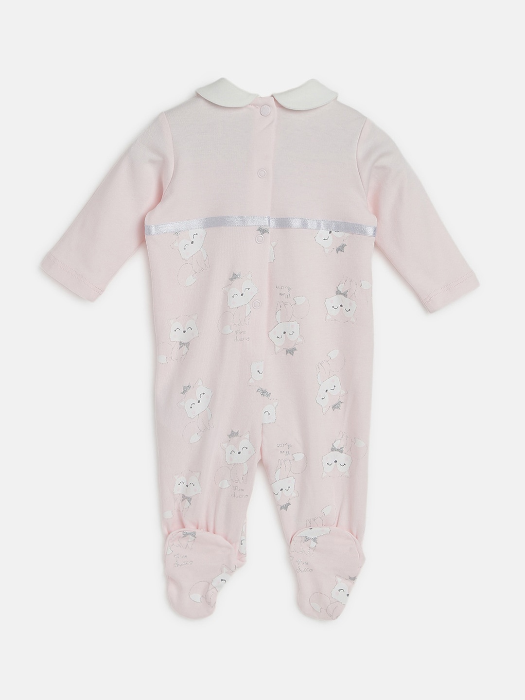 

Chicco Infants Printed Pure Cotton Sleepsuit, Pink