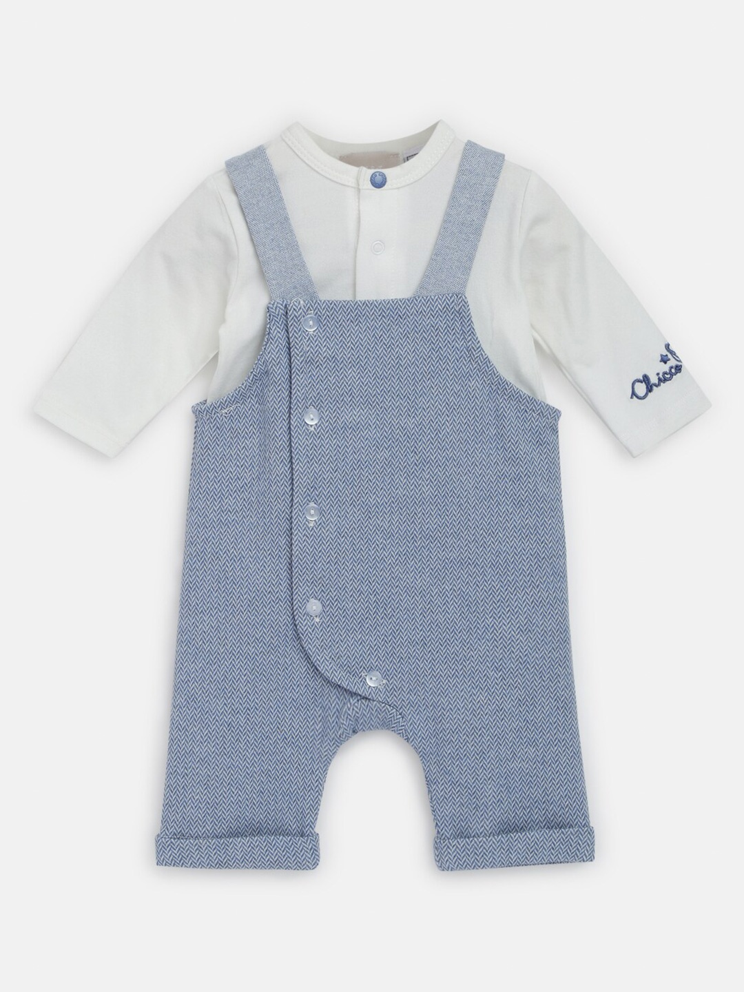 

Chicco Infant Boys Bodysuit With Dungaree, Blue