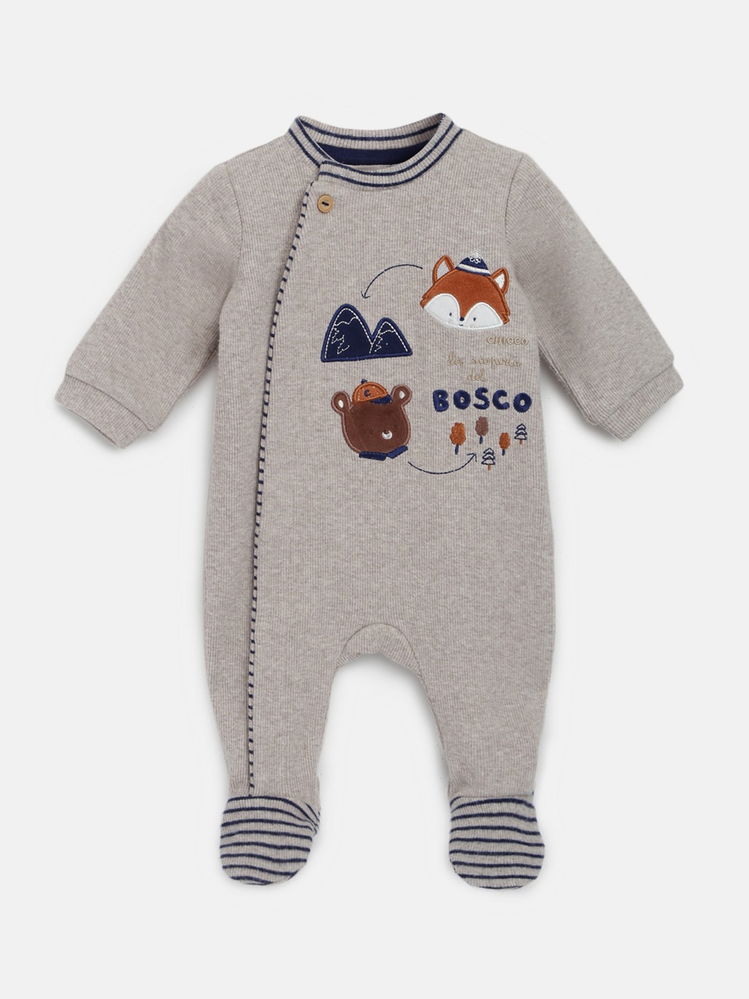 

Chicco Infant Boys Printed Sleepsuit, Grey