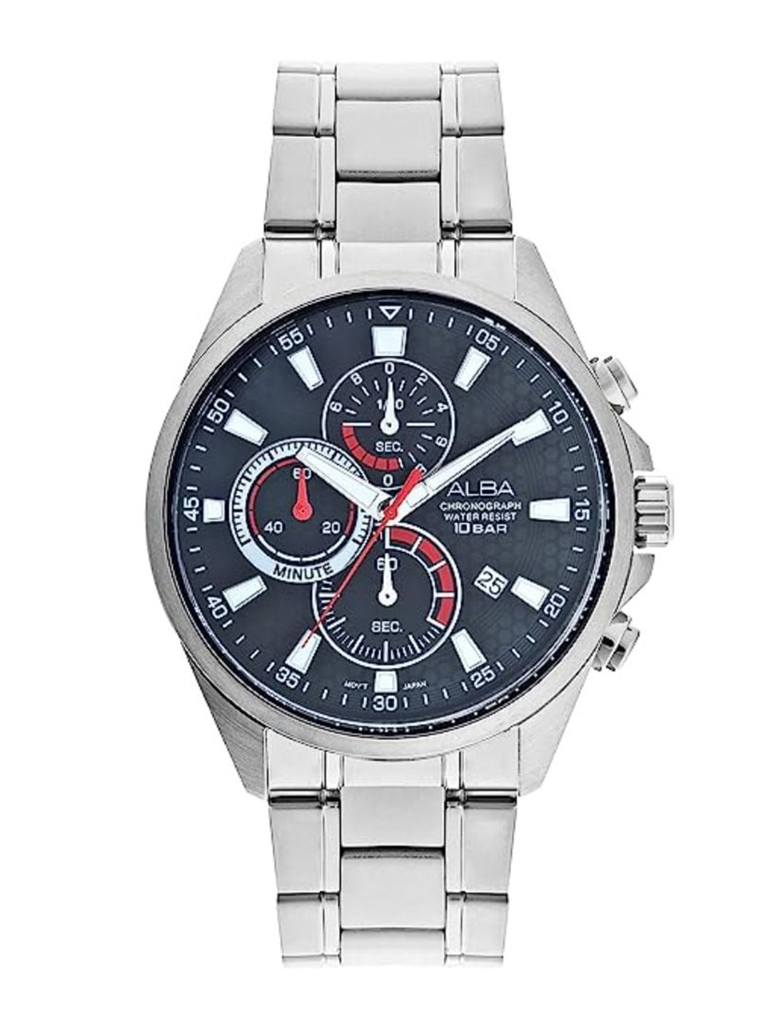 

Alba Men Round Analogue Multi Function Watch ALBAAT3H14X1, White