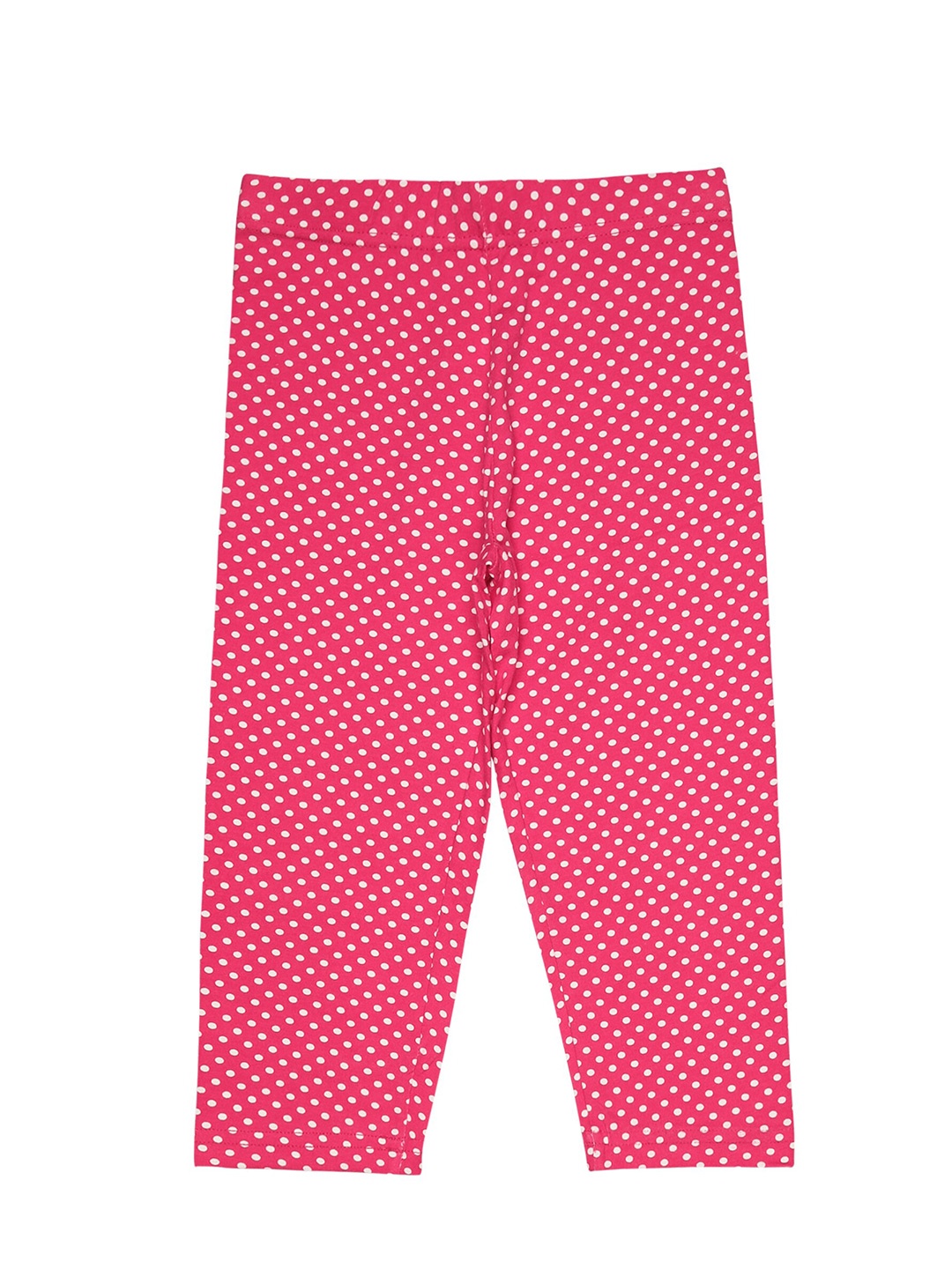 

Bodycare Girls Mid-Rise Printed Cotton Capris, Fuchsia