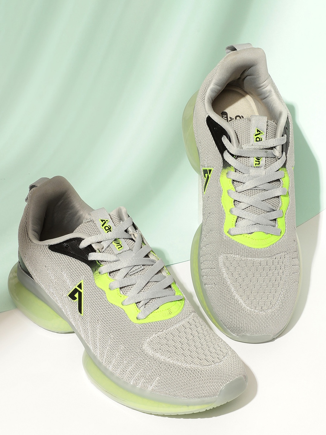 

Action Men Textured Lightweight Comfort Insole Mesh Basics Sneakers, Grey